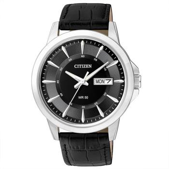 【CITIZEN 星辰】BF2011-01E 簡約男爵風 三針 日期顯示 石英錶 皮革 腕錶 41mm