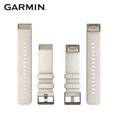【GARMIN】QuickFit 20mm 混色白尼龍錶帶