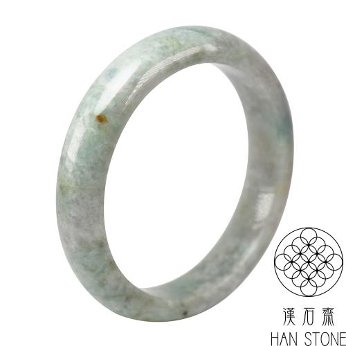 【漢石齋】天然翡翠A貨 手鐲玉鐲 飄花種(手圍18.9/版寬12.8mm)