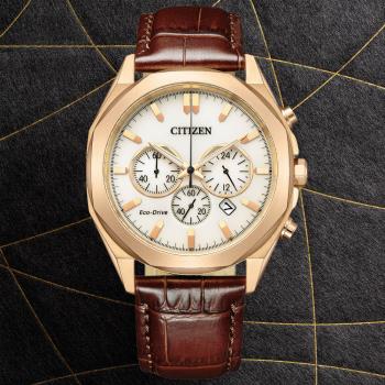 CITIZEN星辰 Chronograph系列 時尚光動能計時腕錶 CA4593-15A