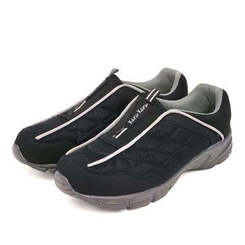 日本Karu Karu 黑色 快速套穿輕鬆運動走路鞋(男)MC2914-BK