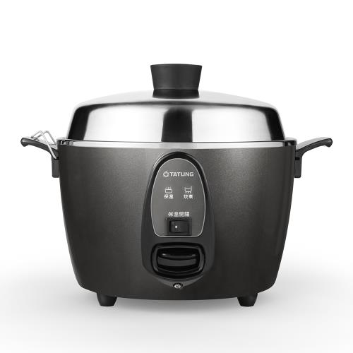 TATUNG 大同6人份保溫開關功能不鏽鋼電鍋(晶鑽灰) TAC-06I-NIG -庫 