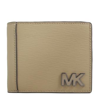 MICHAEL KORS HUDSON 駝色防刮皮革短夾禮盒