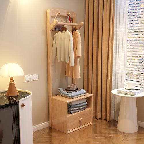 HappyLife 實木掛衣架床頭櫃 Y11585