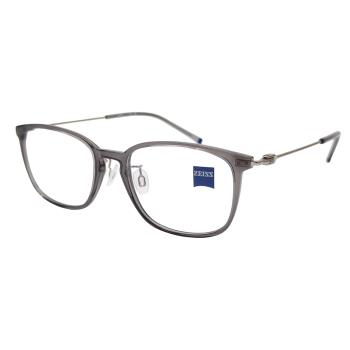 【ZEISS 蔡司】鈦金屬 光學鏡框眼鏡 ZS22706LB 020 果凍灰色長方形框/銀色鏡腳 53mm