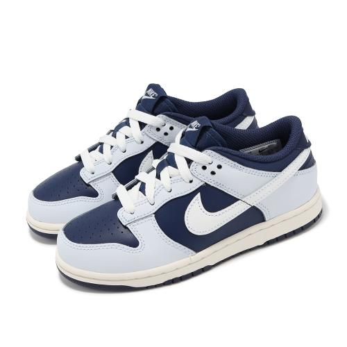 Nike 休閒鞋Dunk Low PS 中童鞋灰藍皮革經典小朋友FB9108-002|休閒運動