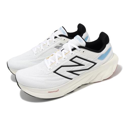 New Balance 慢跑鞋 Fresh Foam X 1080 V13 2E 男鞋 寬楦 白 黑 緩衝 運動鞋 NB M108013A-2E