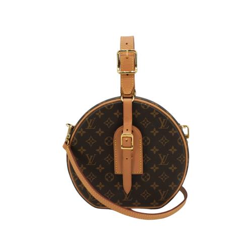 二手品 Louis Vuitton Petite Boite Chapeau 硬盒圓餅二用包(M43514-棕)
