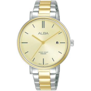 ALBA 雅柏 簡約時尚氣質腕錶/銀X金/36mm (VJ32-X342G/AG8N98X1)