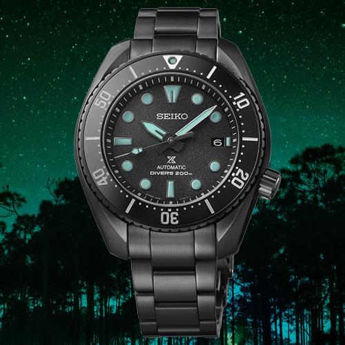 SEIKO精工 PROSPEX 黑潮系列 夜視鏡 限量 陶瓷錶圈 200米潛水機械腕錶 (6R35-03A0SD/SPB433J1) SK044