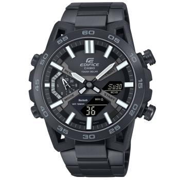CASIO EDIFICE 太陽能x藍芽連線 賽車運動計時腕錶 ECB-2000DC-1B