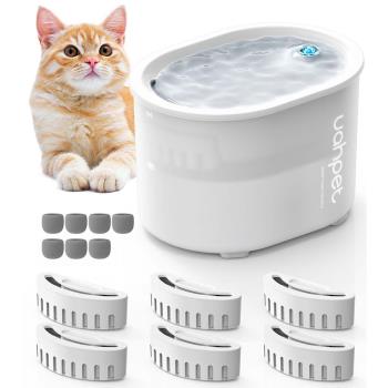 【有哈uah】ZERO真無線寵物飲水機3代-白色(公司貨_電量升級款)+濾心補充包(6入/盒)