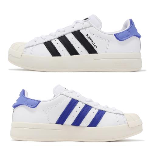 adidas 休閒鞋Superstar Ayoon W 女鞋藍白皮革貝殼頭三葉草經典愛迪達