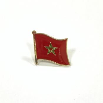 【A-ONE】Morocco摩洛哥 國徽別針 紀念飾品 國徽胸章 國家飾品 紀念胸章 收藏 遊學