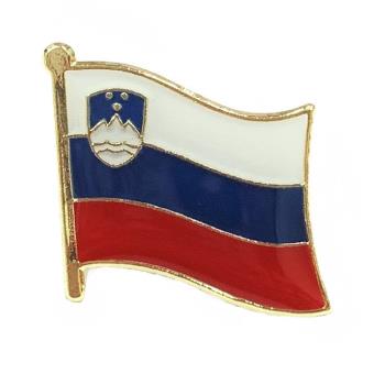 【A-ONE】Slovenia 斯洛維尼亞 國旗國旗紀念別針 國徽胸徽 國家胸徽 國旗配飾 國家徽章 收藏用