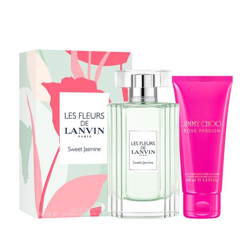 LANVIN】 花語系列淡香水50ml-甜美‧茉莉淡香水100ml(贈隨機身體乳100ml