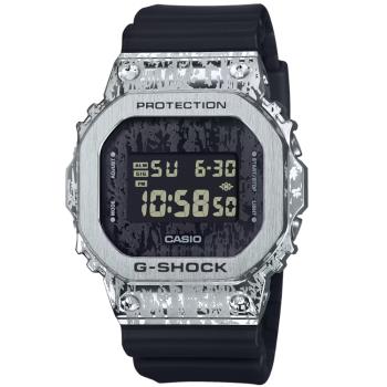 【CASIO 卡西歐】G-SHOCK 油漬搖滾 頹廢風格潮流 多功能電子腕錶 黑 GM-5600GC-1_43.2mm