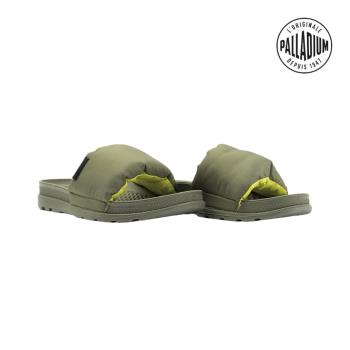 【PALLADIUM】SOLEA SLIDE 輕量鋪棉一片式潮流拖鞋 中性款 墨綠 78588