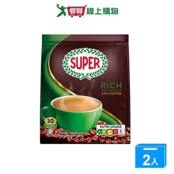 SUPER超級三合一特濃即溶咖啡(18g/30入)【兩入組】【愛買】