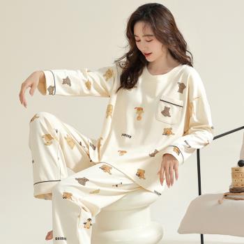 【藍尼居家】★ 純棉休閒家居服套裝(女睡衣/家居服/兩件式套裝/Bra Top)