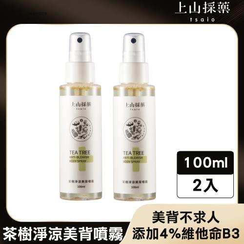 【tsaio上山採藥】茶樹淨涼美背噴霧 100ml(2入)