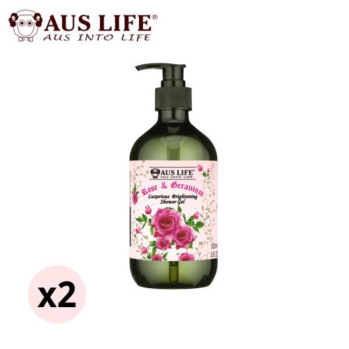 【AUS LIFE 澳思萊】玫瑰天竺葵嫩白沐浴露(500ml)x2入組