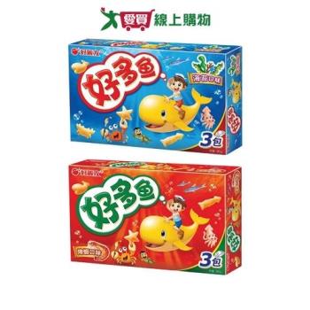 好麗友好多魚餅乾系列(海苔/烤蝦)(90G/盒)【愛買】