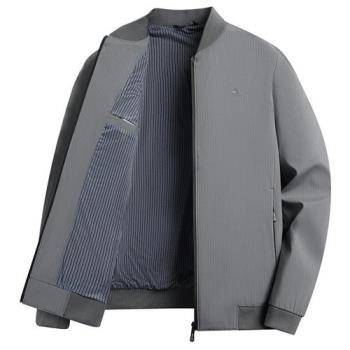 【米蘭精品】防風外套休閒夾克-抗皺透氣棒球領修身男外套3色74gr52