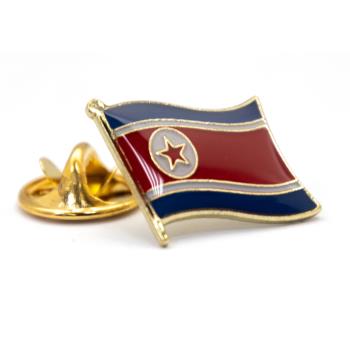 【A-ONE】North Korea 北韓國家胸章 金屬胸章 國旗飾品 金屬徽章 辨識 紀念胸徽 西裝
