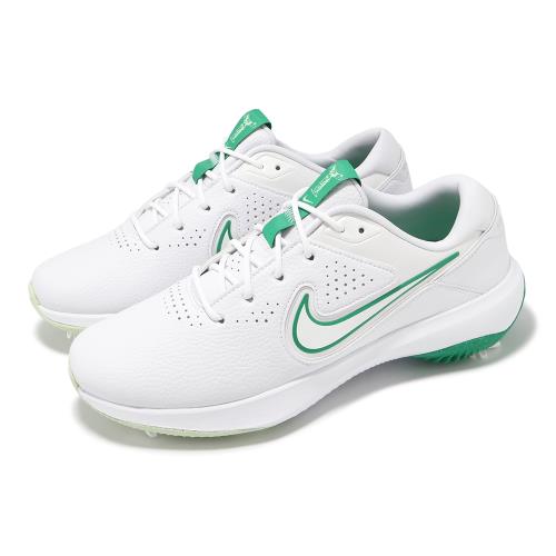 Nike 高爾夫球鞋 Victory Pro 3 Wide NN 男鞋 寬楦 白 綠 防潑水鞋面 可拆釘 皮革 DX9028-103