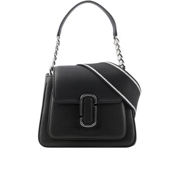 MARC JACOBS The J Marc 平滑皮革梯形手提/斜背二用包(黑色) H708L01RE22 053