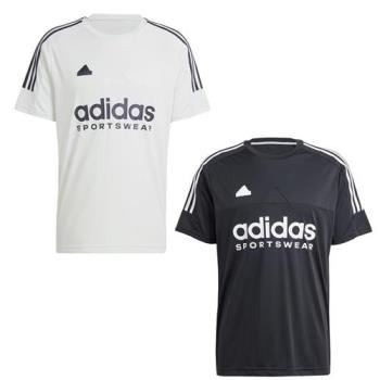Adidas 短袖上衣 男裝 足球風 米/黑【運動世界】IS1502/IP3779