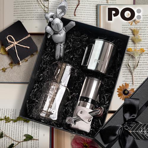 【PO:Selected】丹麥戶外手沖咖啡三件禮盒組(露營杯-共2色/咖啡磨2.0/濾杯組)