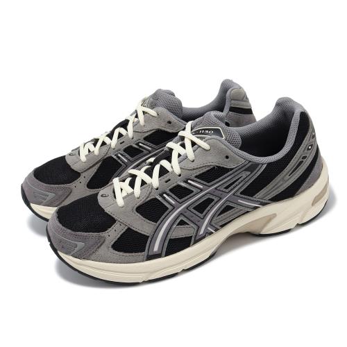 Asics 休閒鞋 GEL-1130 男鞋 黑 灰 皮革 拼接 緩震 亞瑟膠 復古 亞瑟士 1201A255004