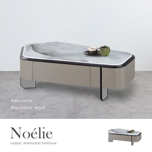 【H&D東稻家居】諾艾莉_15石面多角大茶几/人造石大茶几/客廳茶几/電視桌