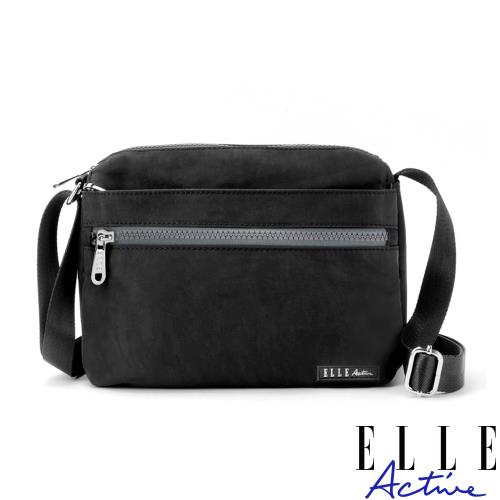 【ELLE Active】悠遊漫步系列-側背包/斜背包-小-黑色