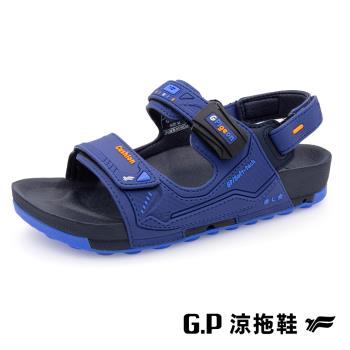 G.P 防水機能柏肯兒童磁扣兩用涼拖鞋G9509B-藍色(SIZE:31-35 共三色) GP