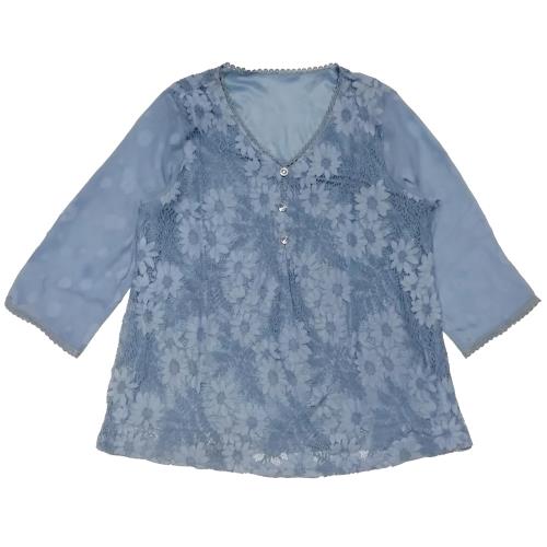 蘭陵輕柔蕾絲造型上衣