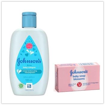 JOHNSONS 嬰兒 古龍 香水 100ml*3+嬰兒皂--花朵馨香(新款易握皂體)75g*24