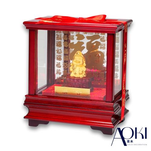 【AOKI青木】純金9999黃金擺件 濟公活佛 金重0.30錢(神明保佑 開業 入宅送禮)