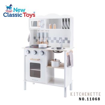 【荷蘭New Classic Toys】聲光小主廚木製廚房玩具(天使白-含配件12件) - 11068