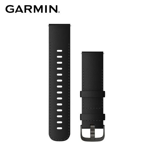 【GARMIN】Quick Release 22mm 光譜黑皮革錶帶
