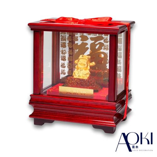 【AOKI青木】純金9999黃金擺件 文財神 金重0.30錢(神明保佑  開業 入宅送禮)