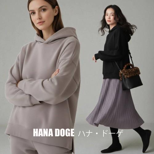 【HANA DOGE ハナ・ドーゲ】日系休閒春季新品超百搭不敗款純棉連帽T恤