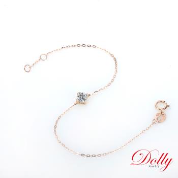 Dolly 18K金 輕珠寶0.30克拉完美車工玫瑰金鑽石手鍊