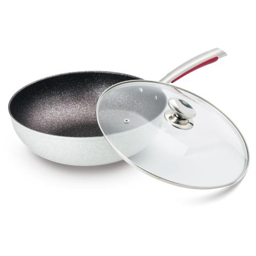 【Living Art 】韓式碳鋼極岩炒鍋 32cm 