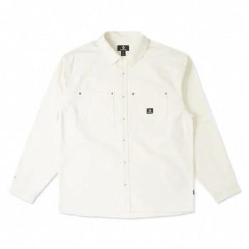 Converse One Star Woven Shirt Egret 男款 白色 長袖 襯衫 外套 10026908-A01