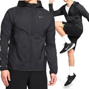Nike AS M NK IMP LGHT WINDRNNER JKT 男款 黑色 運動連帽外套 防曬 防潑水 FB7541-010
