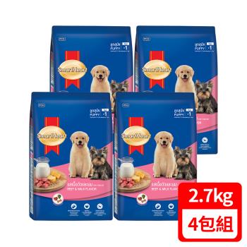 SmartHeart 慧心犬糧-幼犬配方-多種口味選擇 2.7kg x4包(成箱出貨)