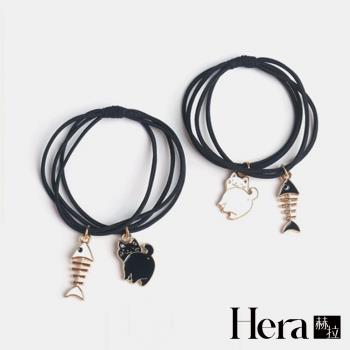 【Hera 赫拉】日系黑白貓咪系列甜美髮圈 H113030505 兩入組